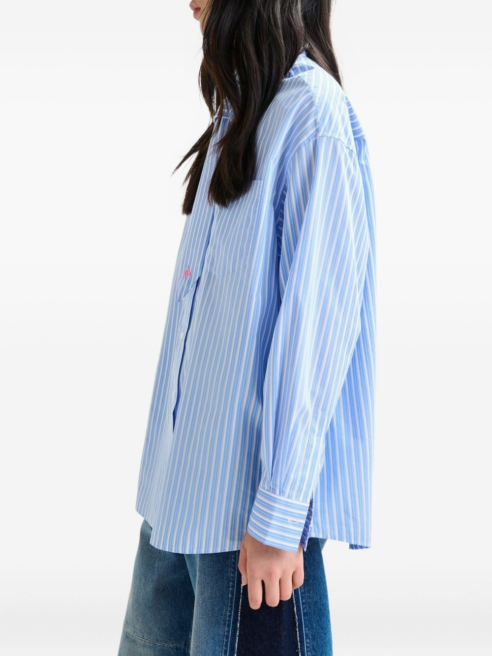stripe-pattern shirt - 4