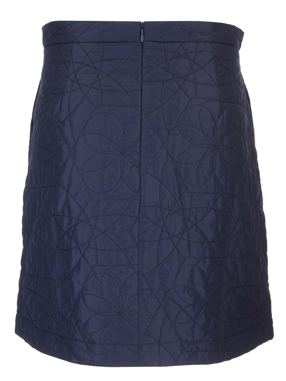Quilted Mini Skirt Skirts Blue - 2