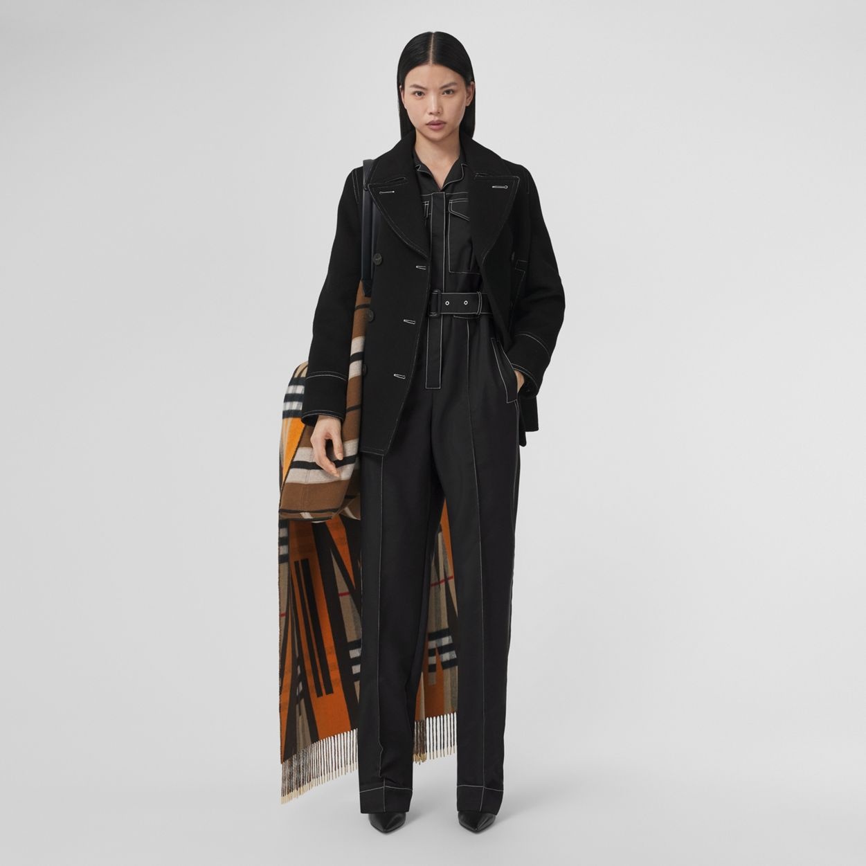 Long-sleeve Mohair Wool Jumpsuit - 2