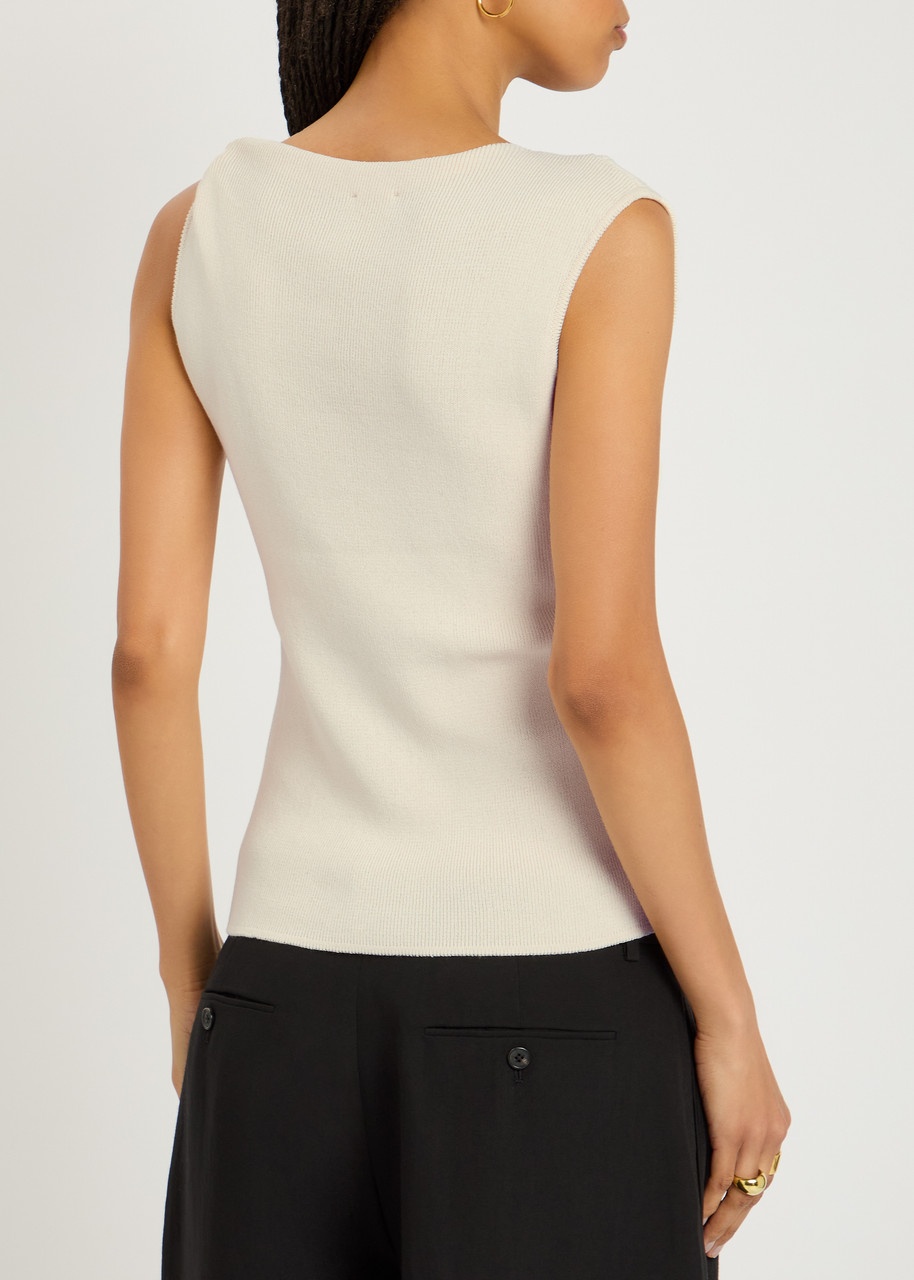 Almada Label Ami Off-the-shoulder Knitted Tank - 3