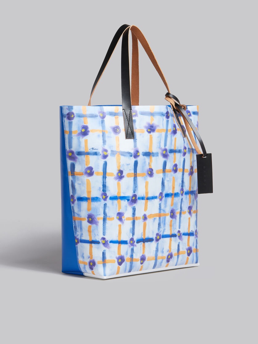 BLUE TOTE WITH SARABAND PRINT - 5