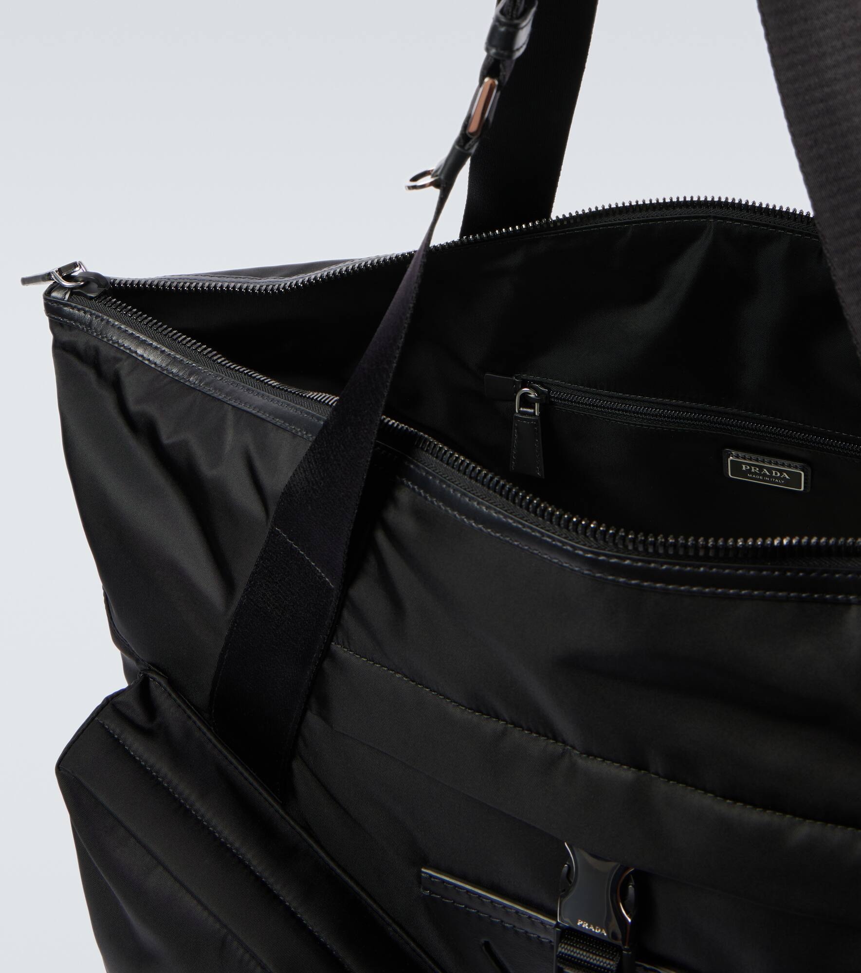 Re-Nylon leather-trimmed duffel bag - 4