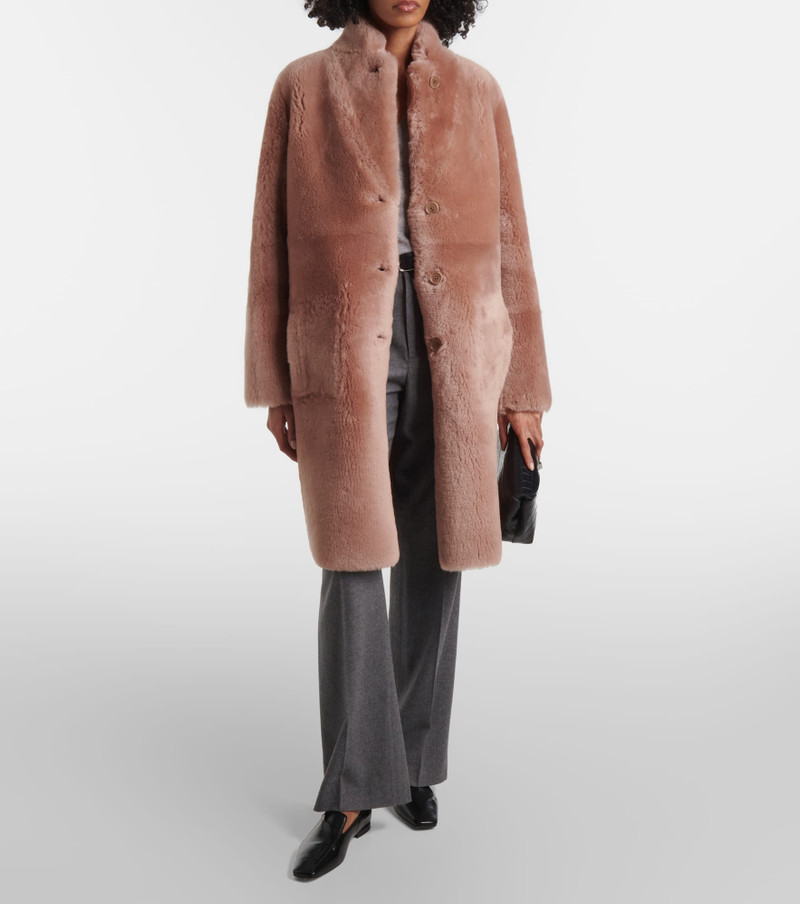 JOSEPH Britanny reversible shearling and leather coat outlook