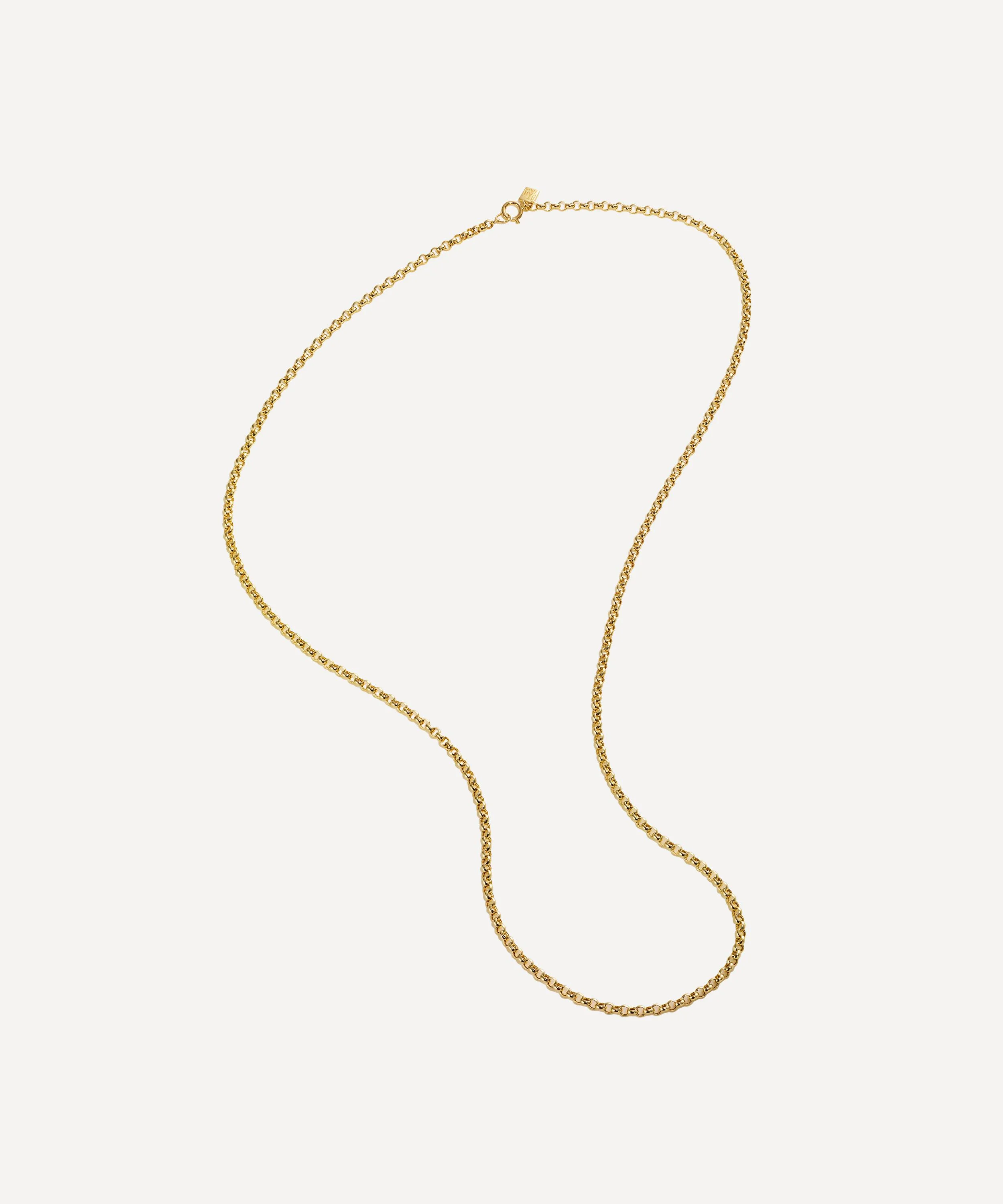 14ct Gold Long Belcher Chain Necklace - 1