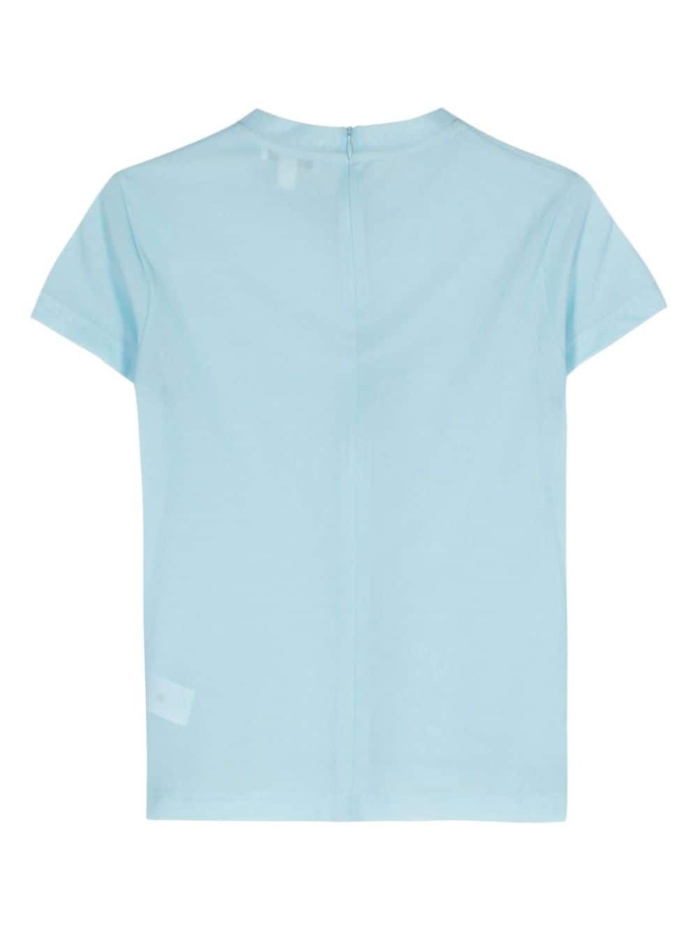 rubberised-logo mesh T-shirt - 2