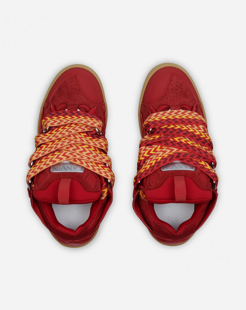 LEATHER CURB SNEAKERS - 5