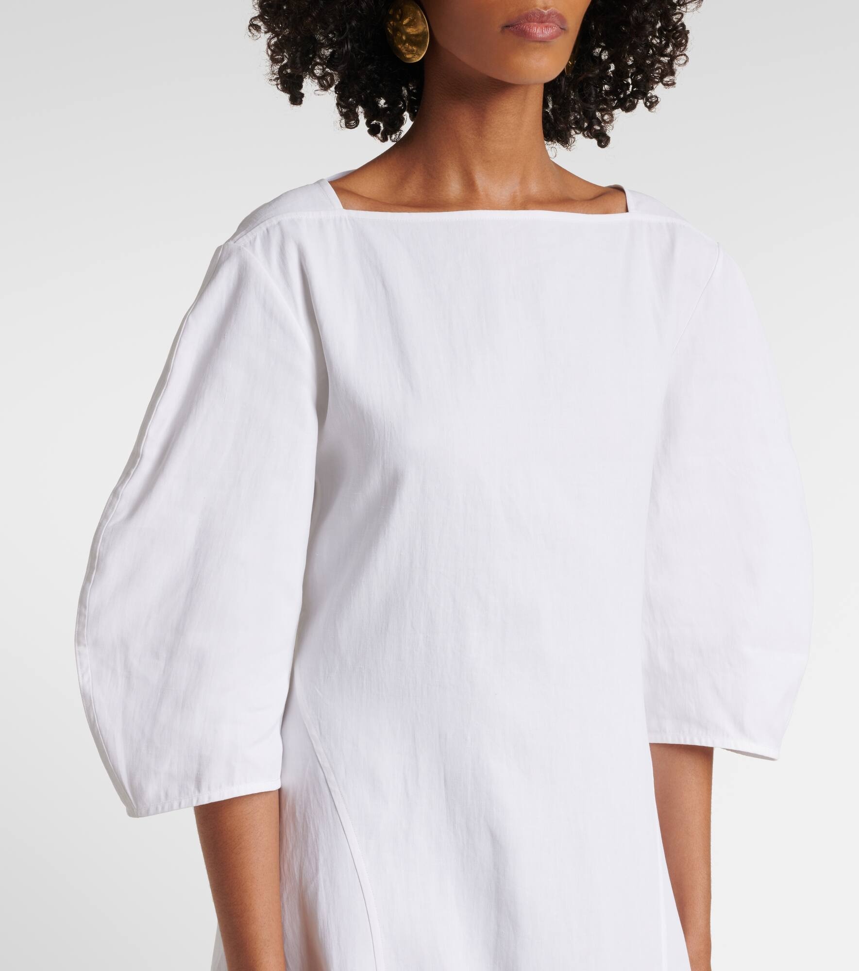 Linen midi dress - 4