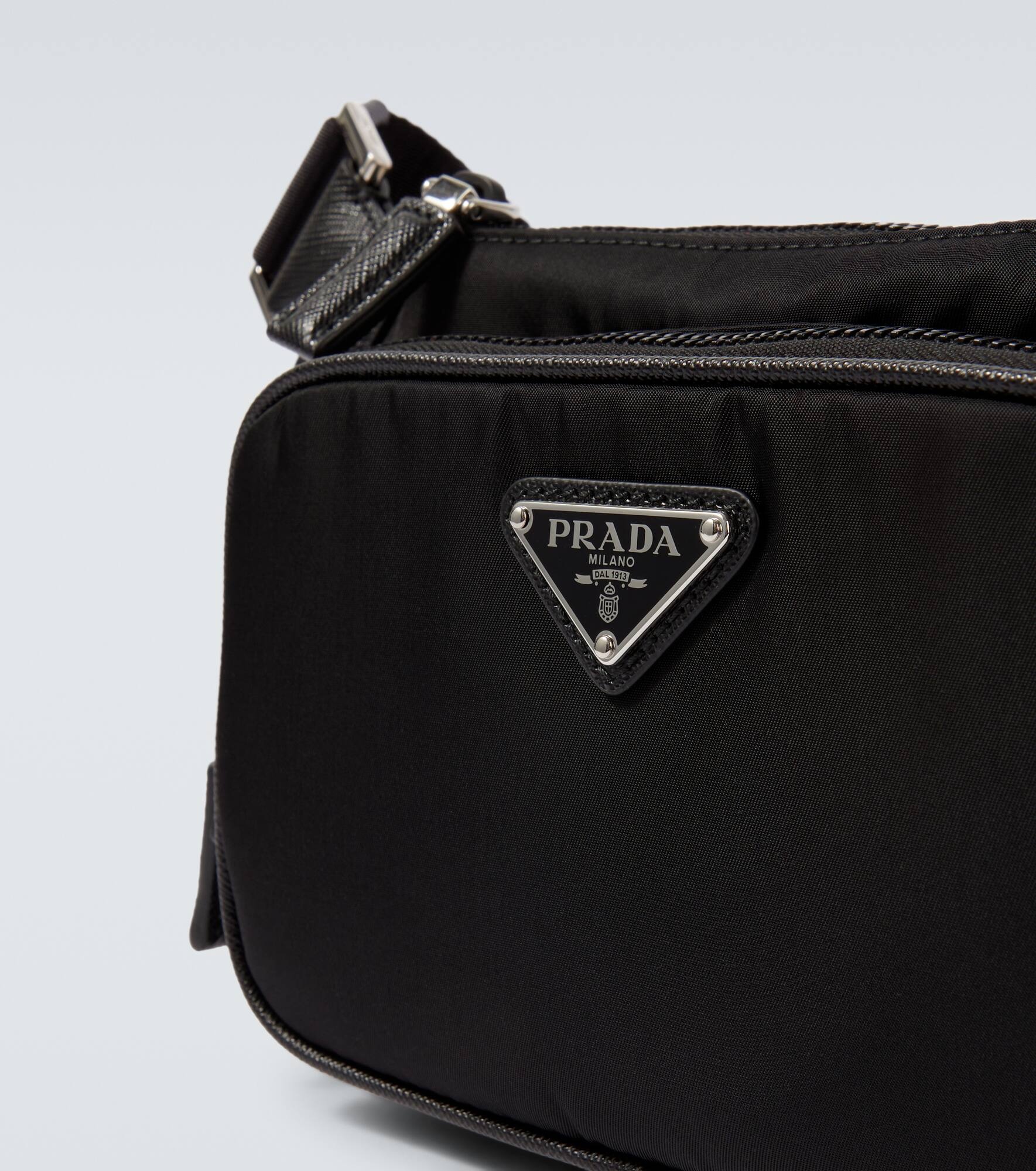 Re-Nylon leather-trimmed belt bag - 6