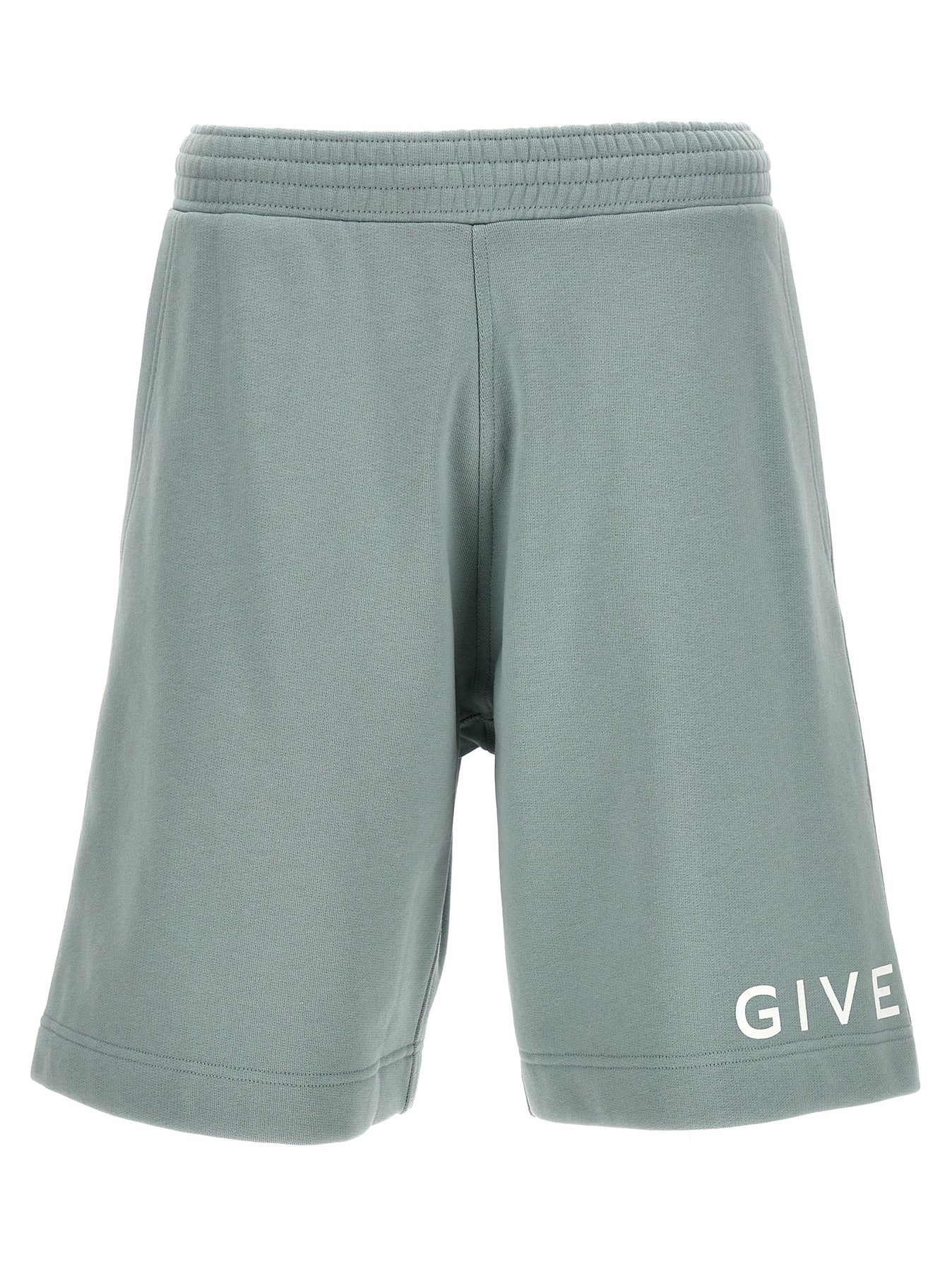 Logo Print Bermuda Shorts Bermuda, Short Light Blue - 1