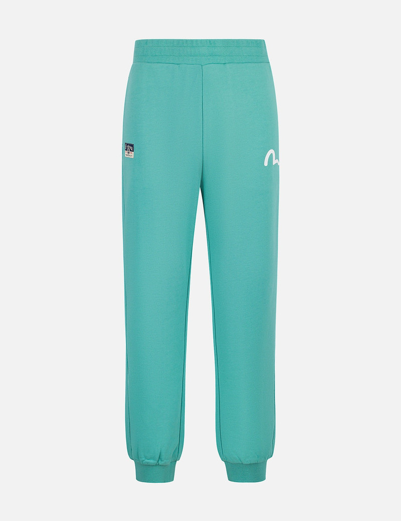 EVISU Spray-dyed Seagull and Logo Print Straight Fit Sweatpants outlook