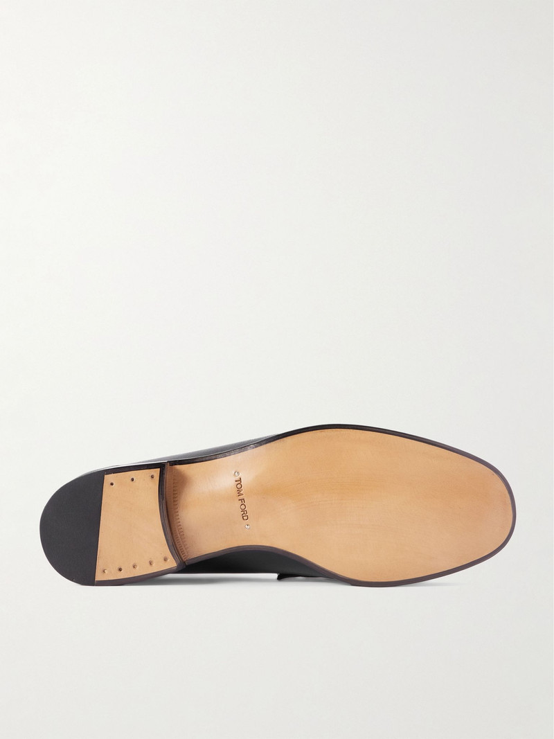 TOM FORD York Full-Grain Leather Penny Loafers Black outlook
