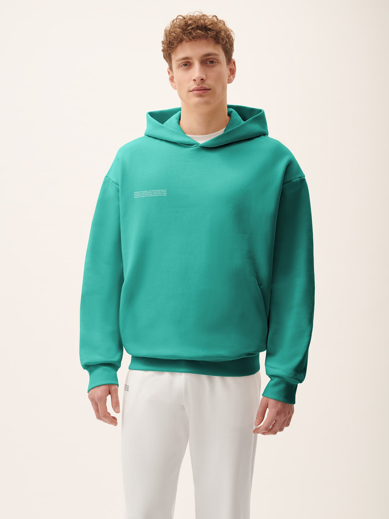 PANGAIA Mens 365 Midweight Hoodie - Malachite Green outlook
