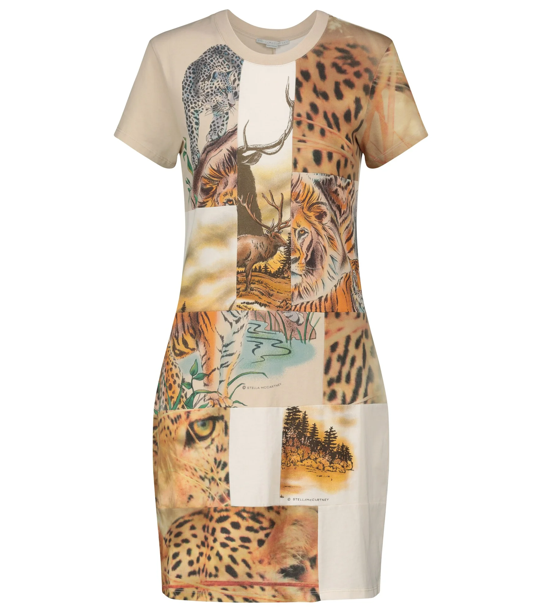 Printed cotton jersey minidress - 1