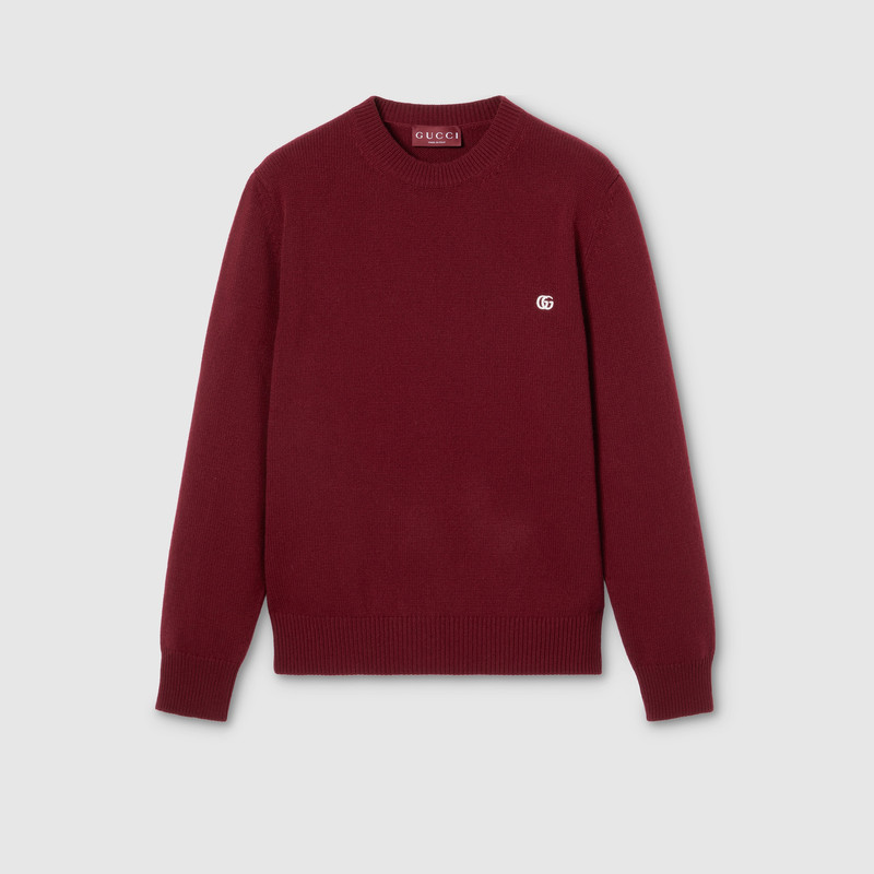 Wool cashmere sweater with embroidery 1