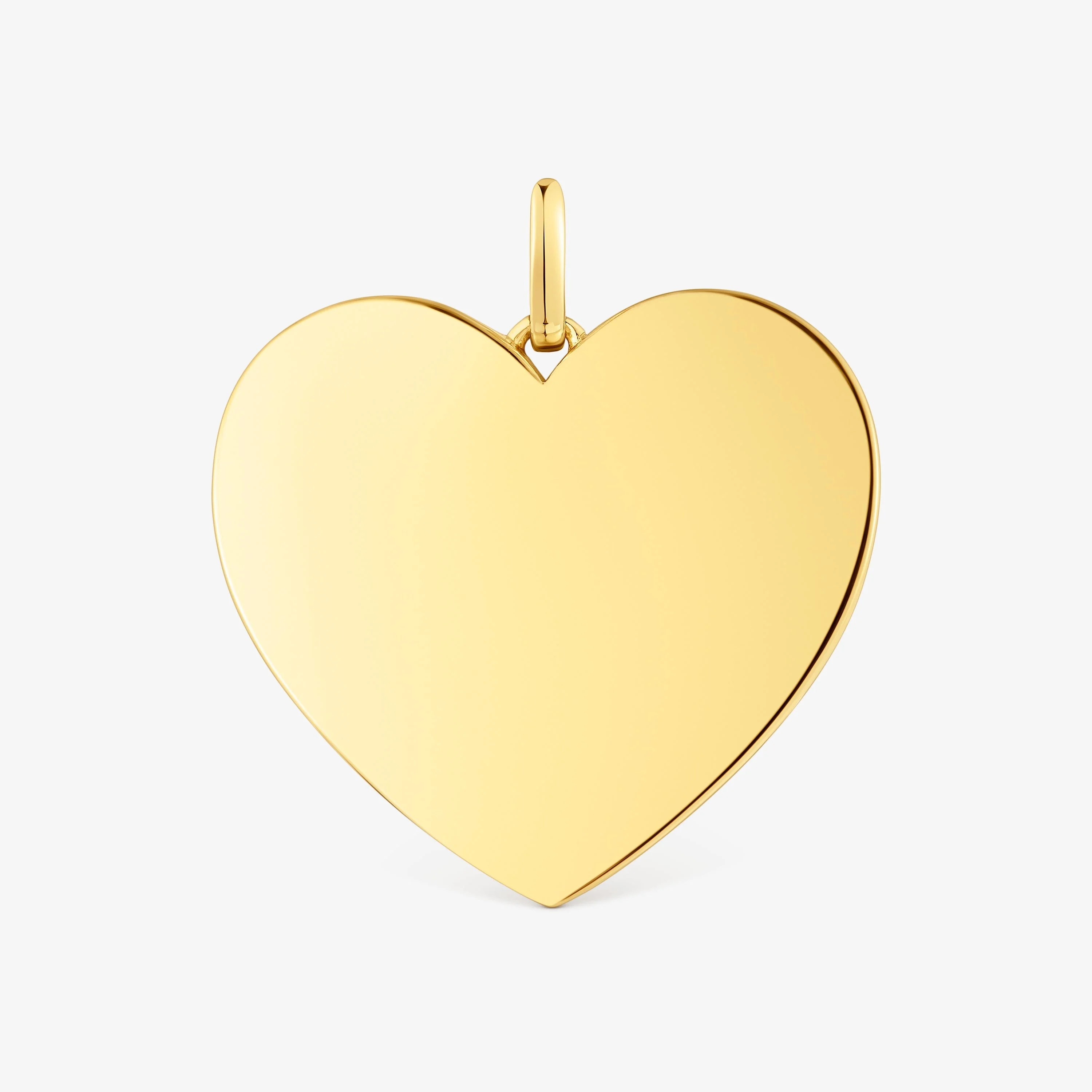 Medium 27mm 18K gold vermeil heart Pendant Sweet Dolls - 1