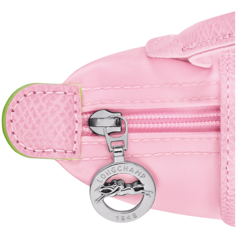 Le Pliage Green Pouch with handle Pink - Recycled canvas 5
