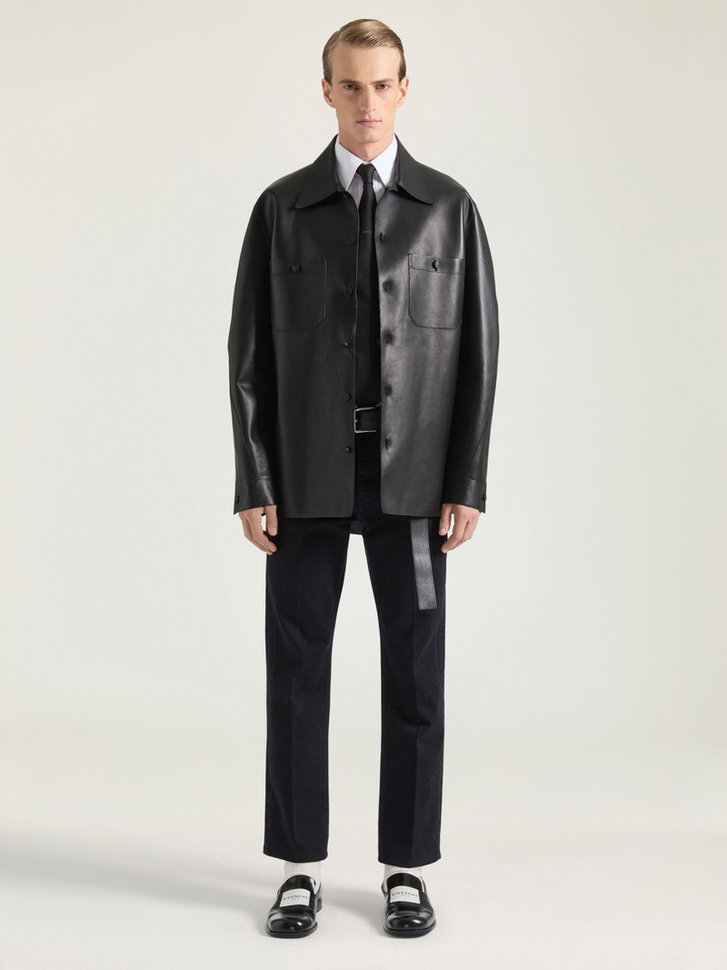 Givenchy OVERSHIRT IN NAPPA LEATHER outlook