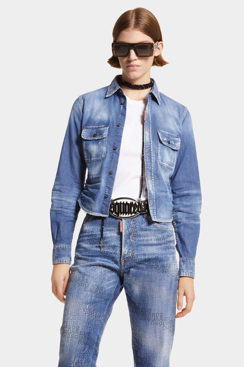 DEAN DENIM MINI SHIRT - 3