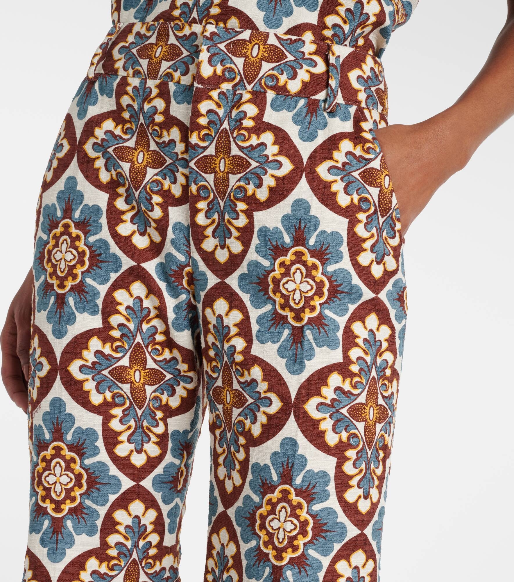 Hendrix high-rise cotton flared pants - 4