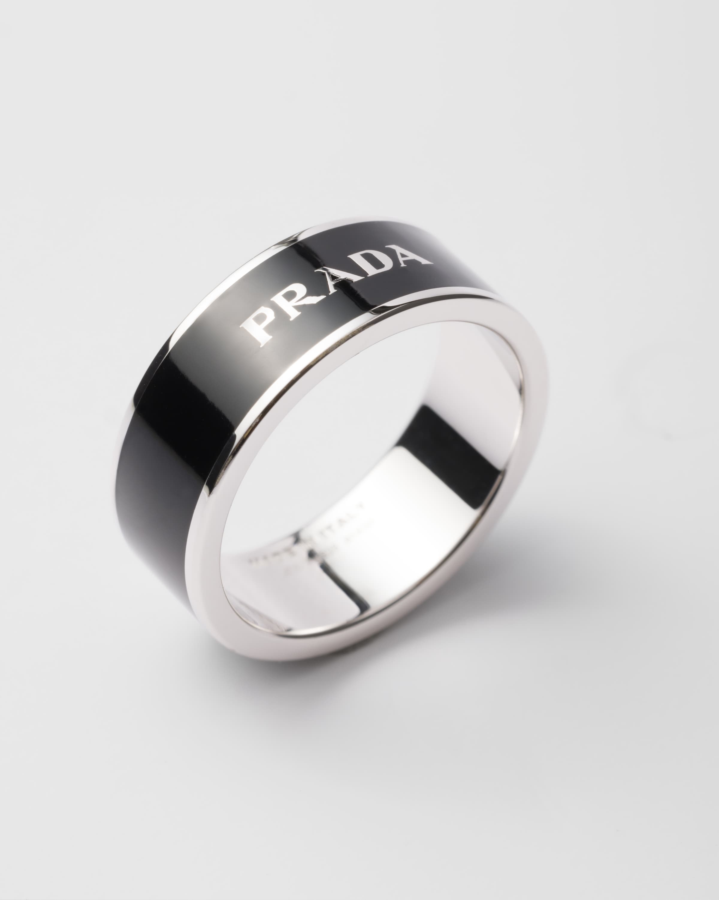 Enameled silver ring - 3