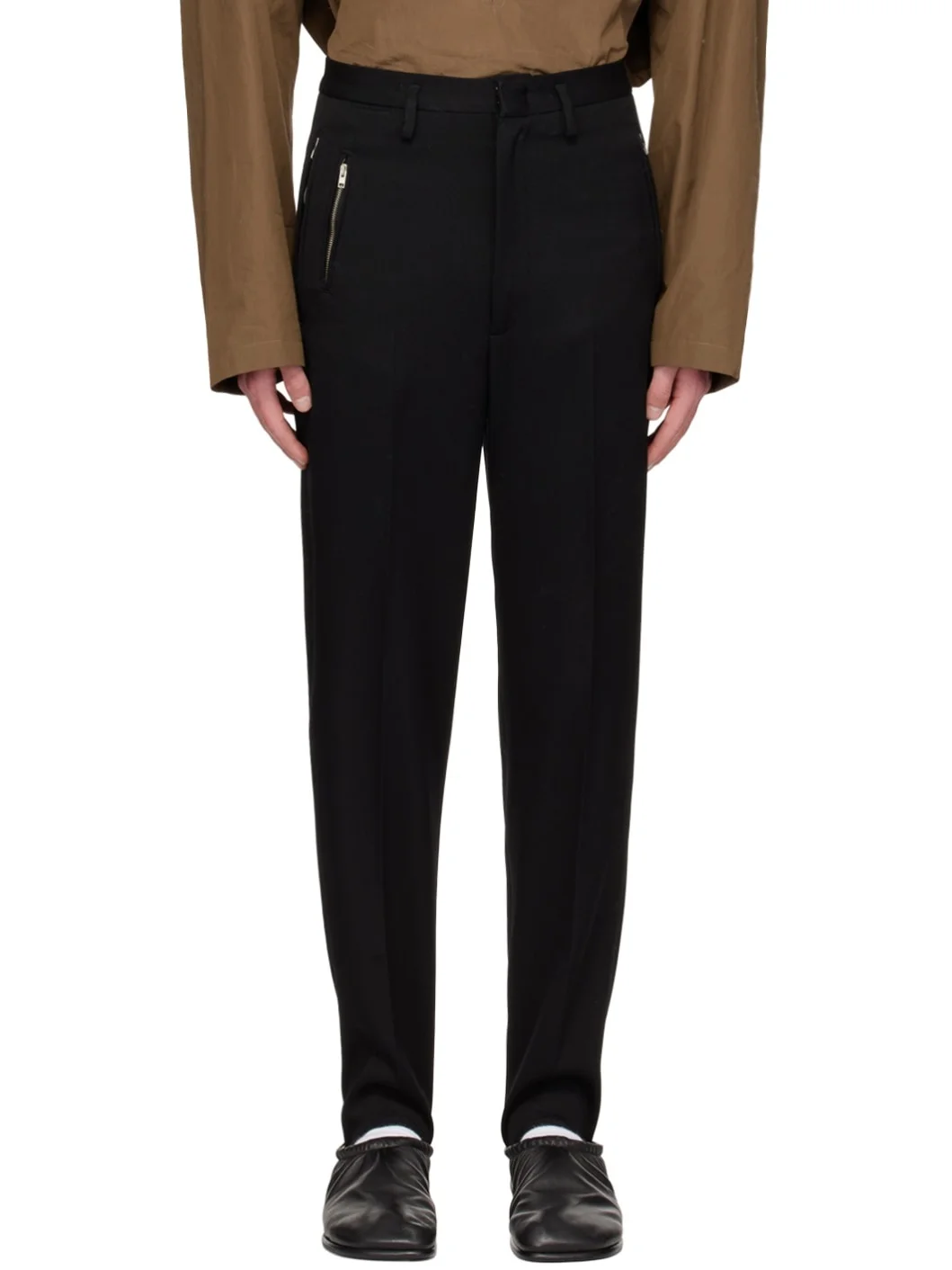 Black Stirrup Trousers - 1