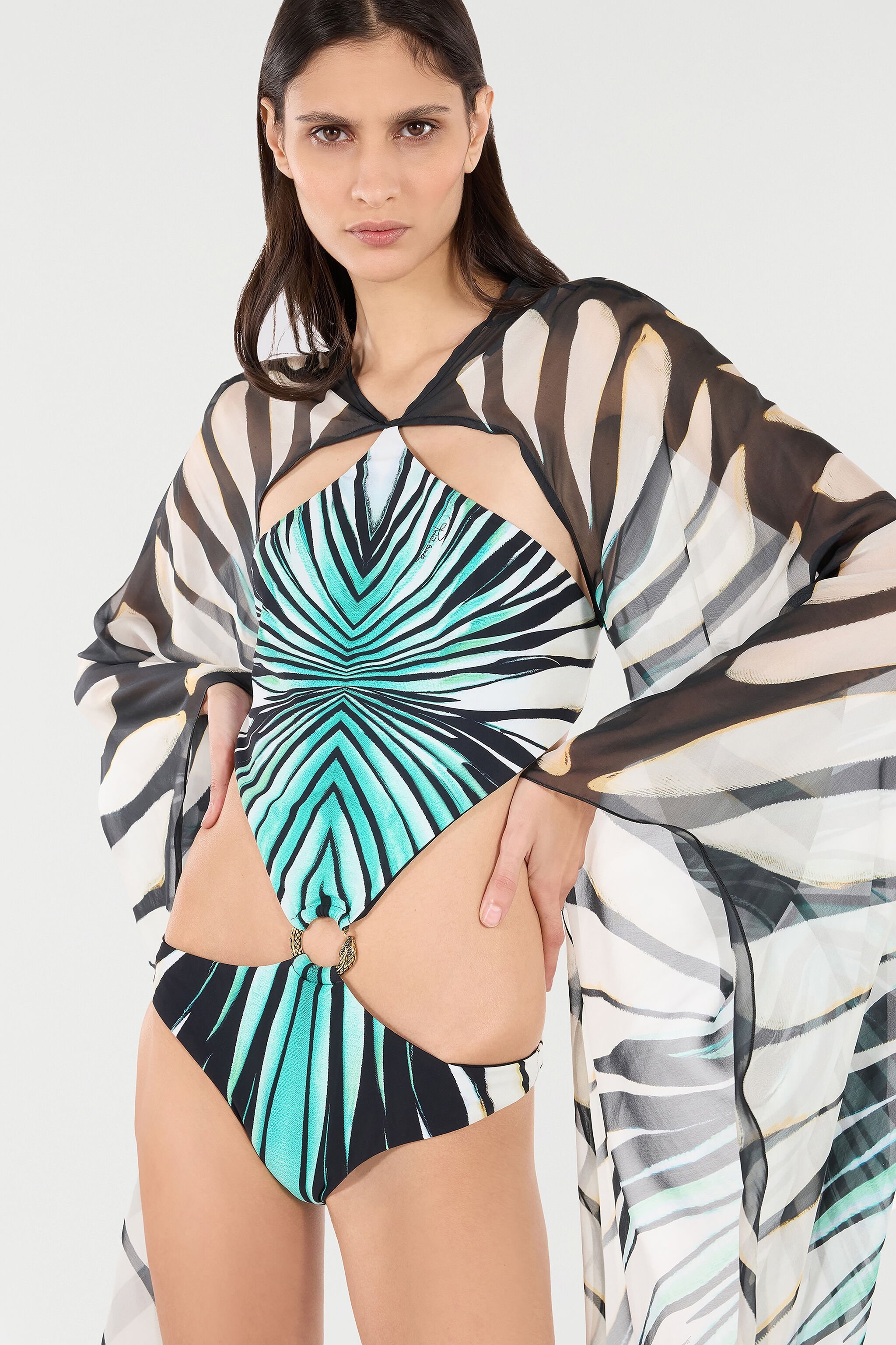 Ray Of Sea Print Swimsuit - 6