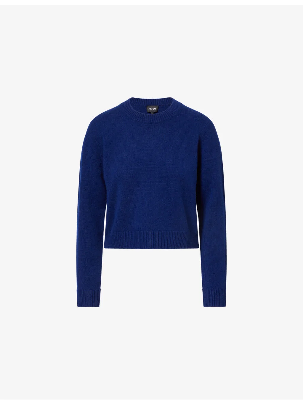 Round-Neck Cropped Cashmere Jumper - 1