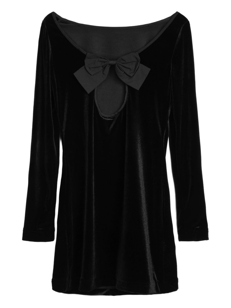 CIAO LUCIA! Genevieve velvet off-shoulder dress outlook
