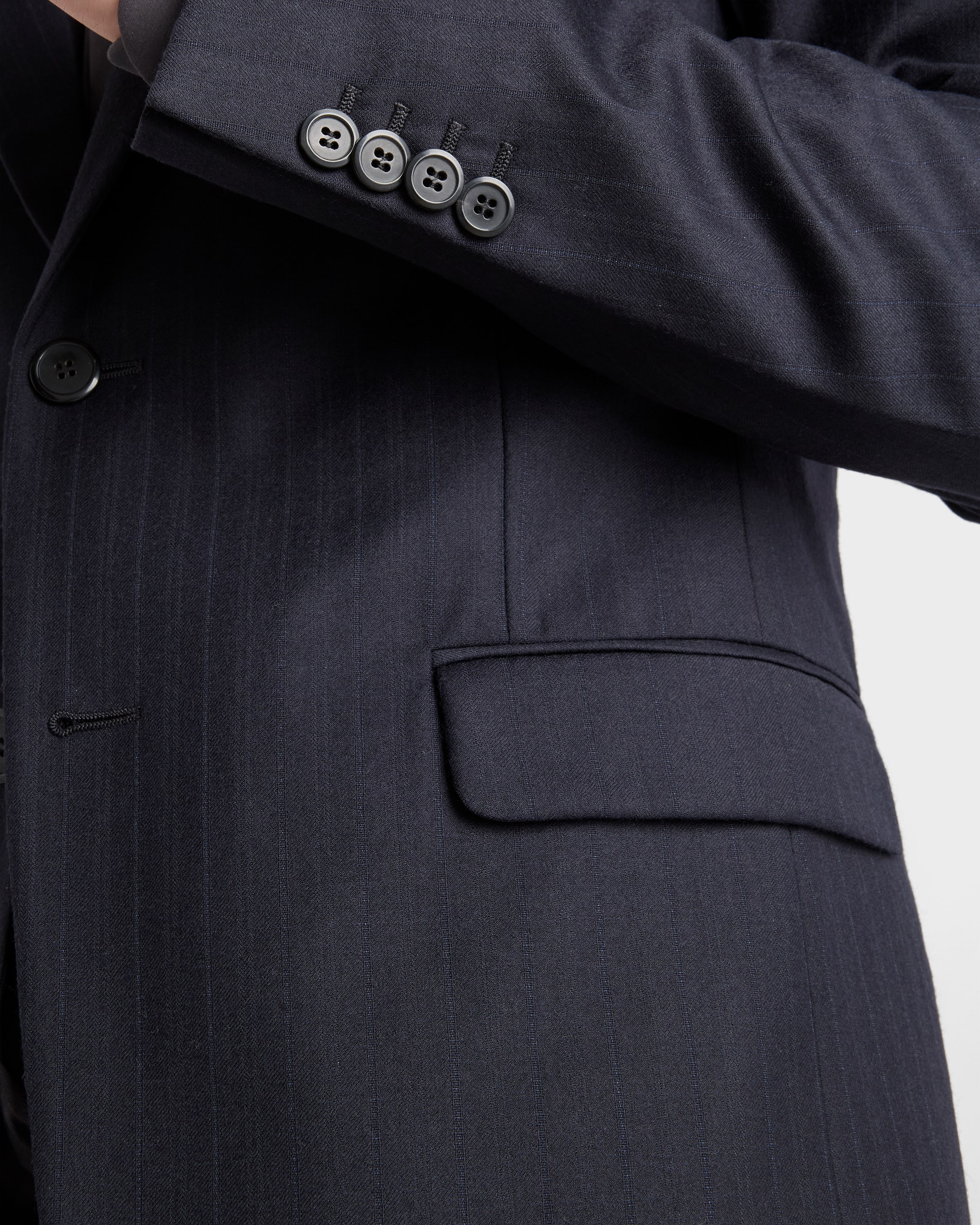 Single-breasted cashmere and wool suit - 6