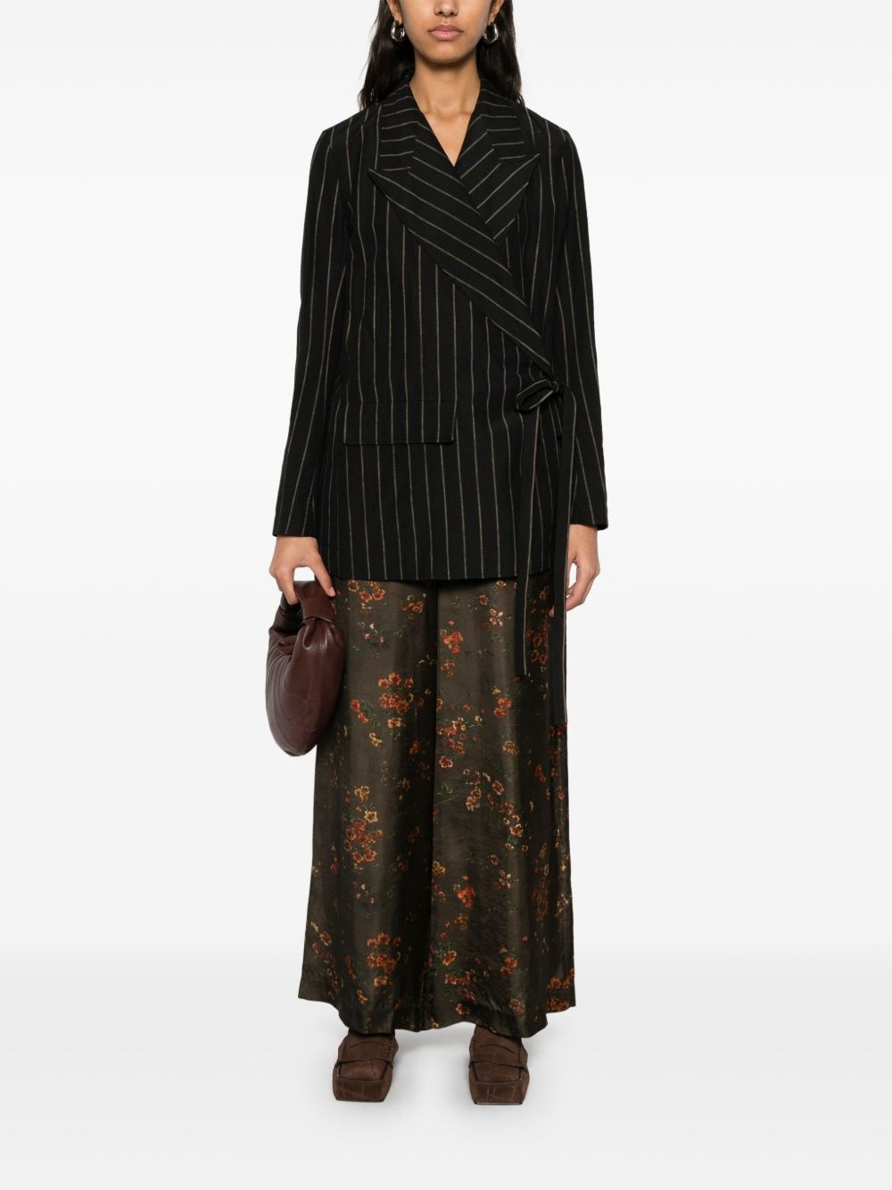 floral-print trousers - 2