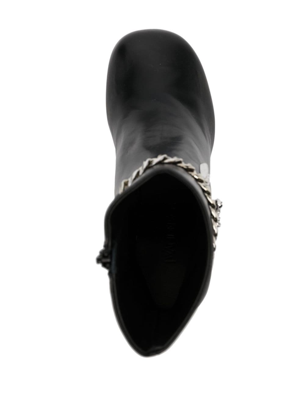 87mm logo-charm leather boots - 4