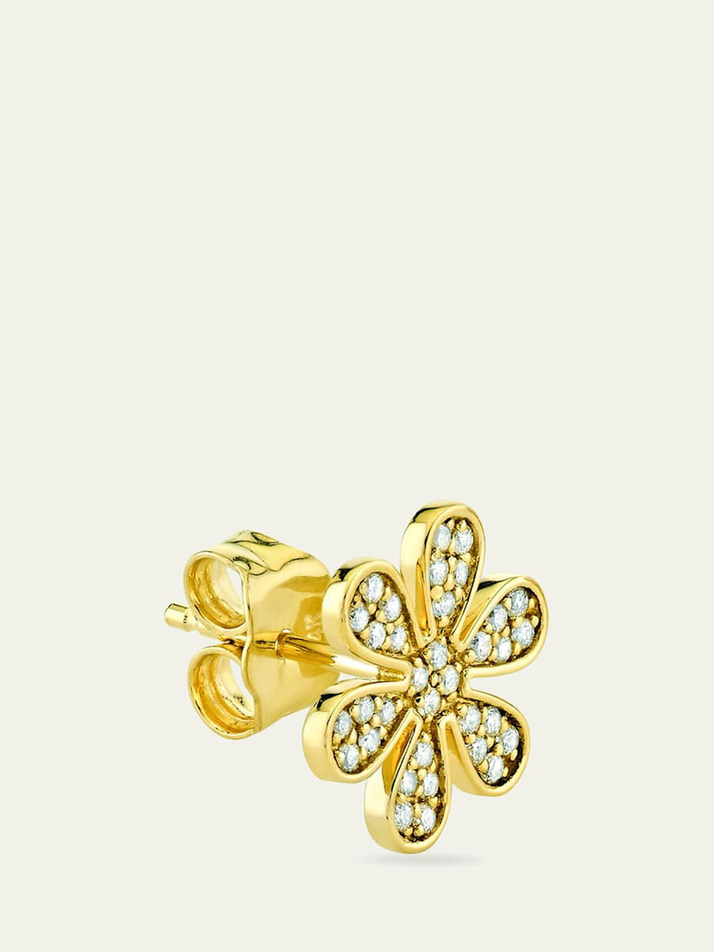 SYDNEY EVAN Mini Pave Daisy Stud Earrings outlook