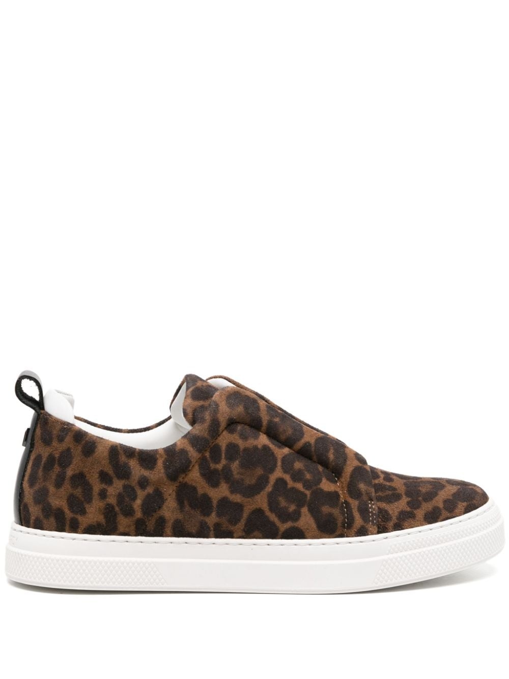Baskets Slider leopard-pattern suede sneakers - 1
