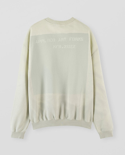 APPLIED ART FORMS Crewneck Sweater With Faded Stencil Print - Ecru outlook