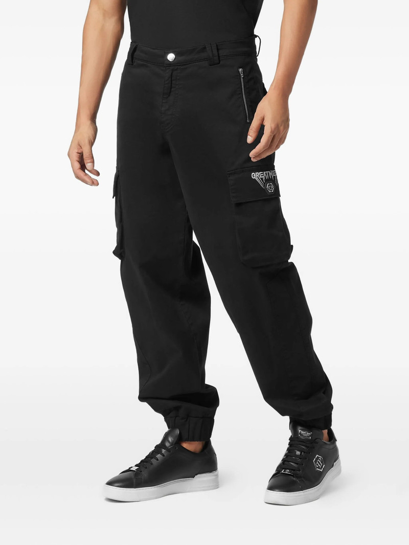 PHILIPP PLEIN Philipp Plein Greatness Embroidered Cargo Trousers outlook