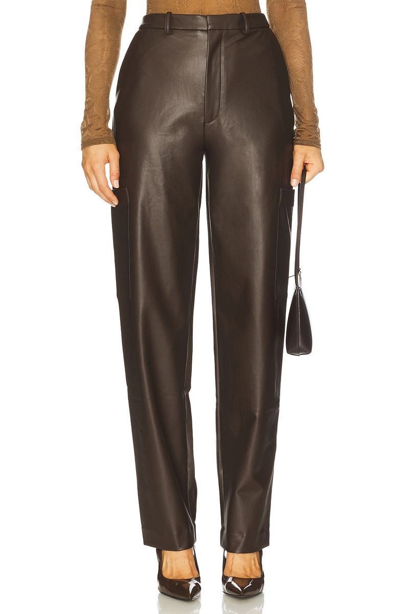 Stretch Faux Leather Tapered Pant 1