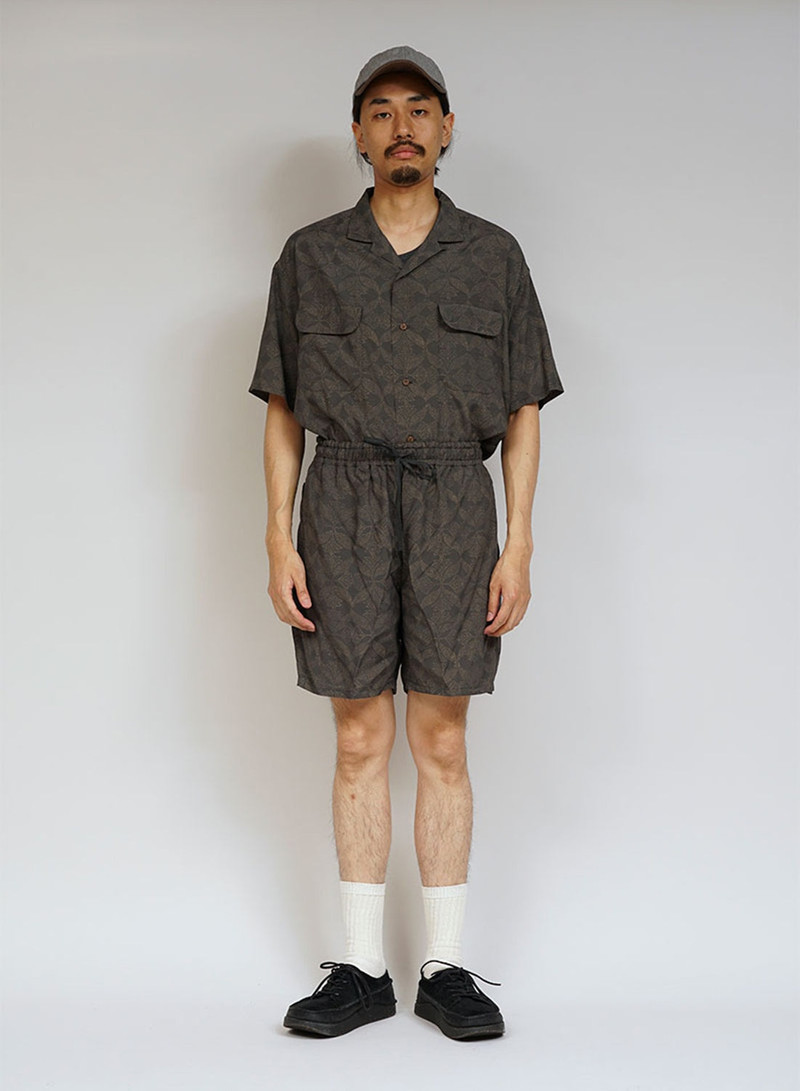 Utility Shorts Gujarat Print in Grey 6