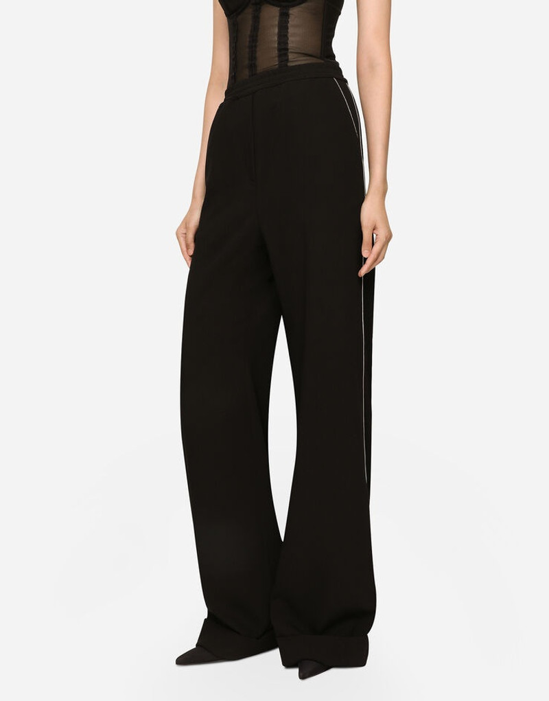 Woolen pajama pants with piping 4