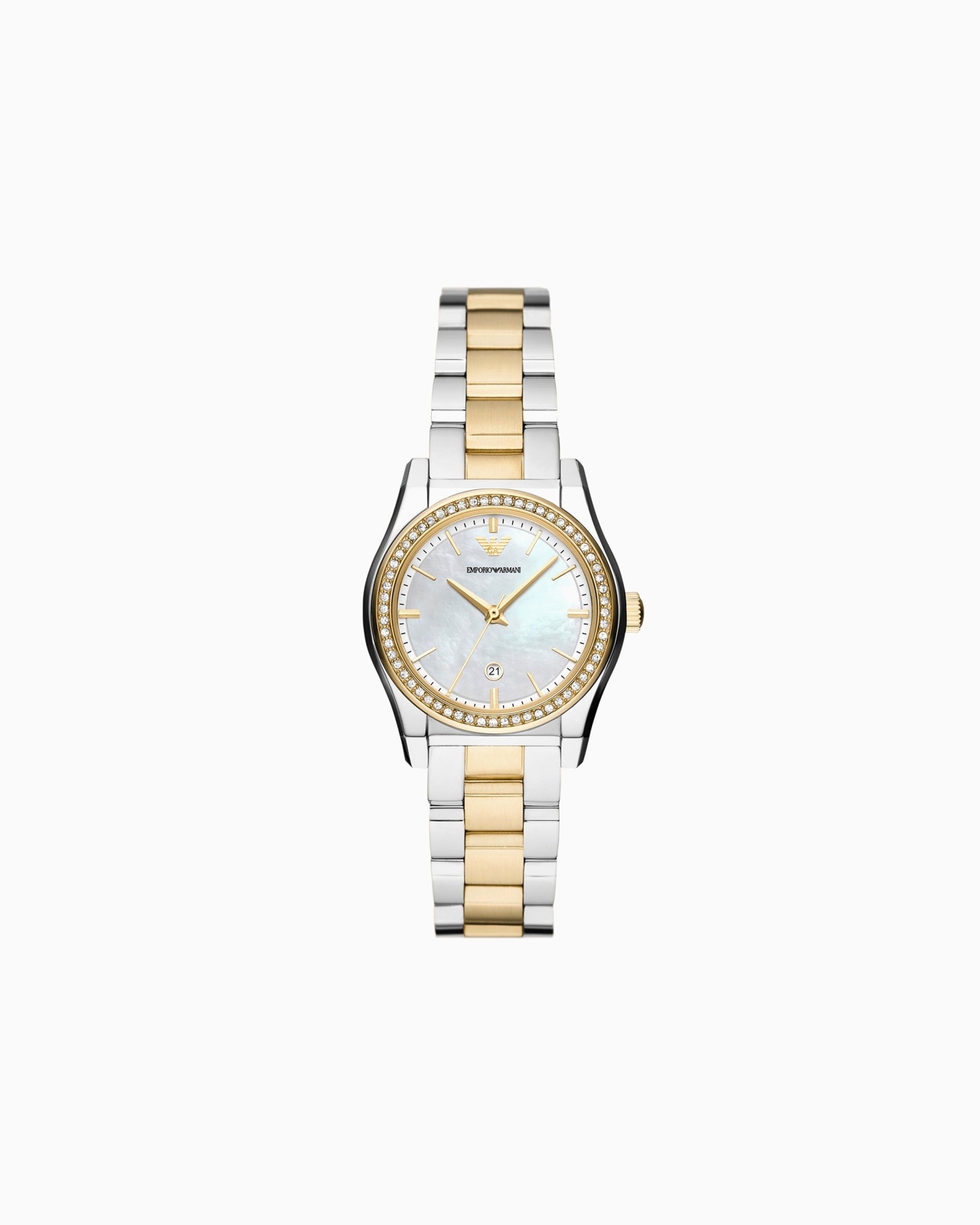 THREE-HAND DATE STAINLESS STEEL WATCH - 1