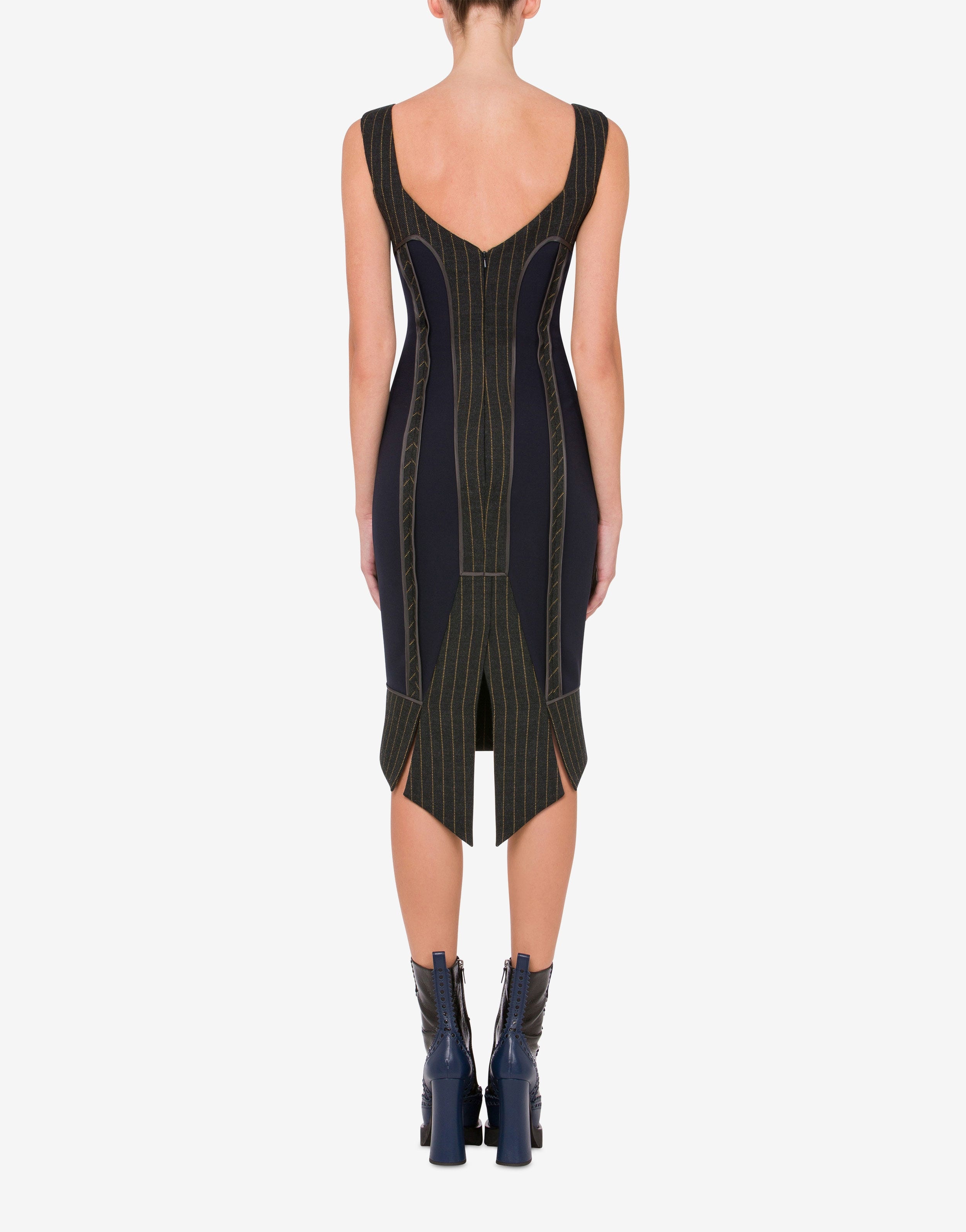 INSIDE OUT CRÊPE AND WOOL DRESS - 3