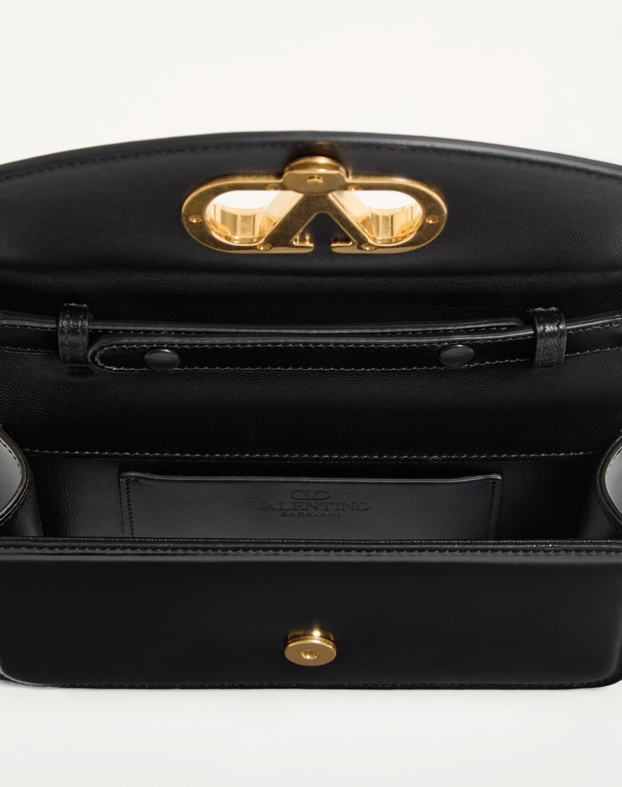 VALENTINO GARAVANI VAIN CLUTCH BAG IN SHINY CALFSKIN - 6