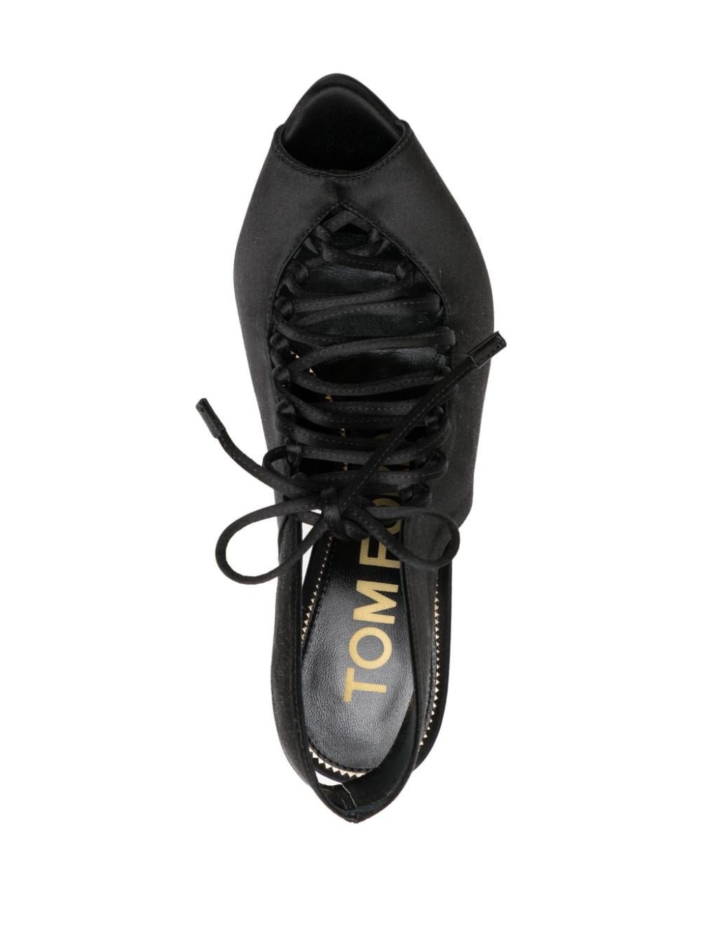 lace-front 110mm leather pumps - 4
