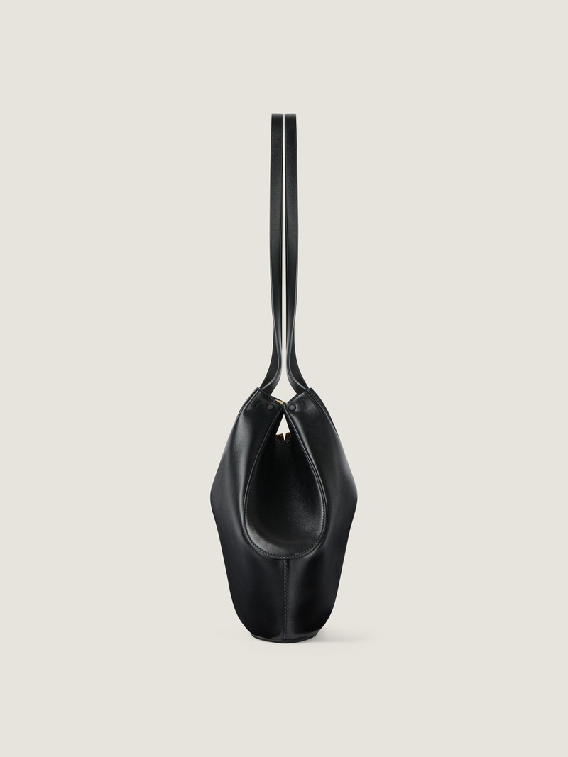 SMALL FACET TOTE BAG IN GRAINED LEATHER 3