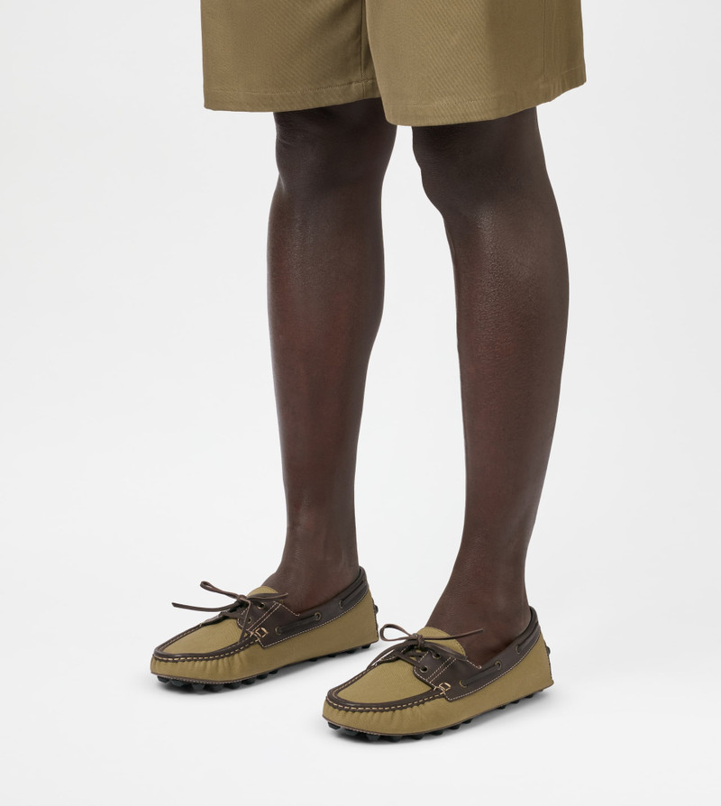 BOAT BUBBLE GOMMINO LOAFERS IN CANVAS AND LEATHER 8