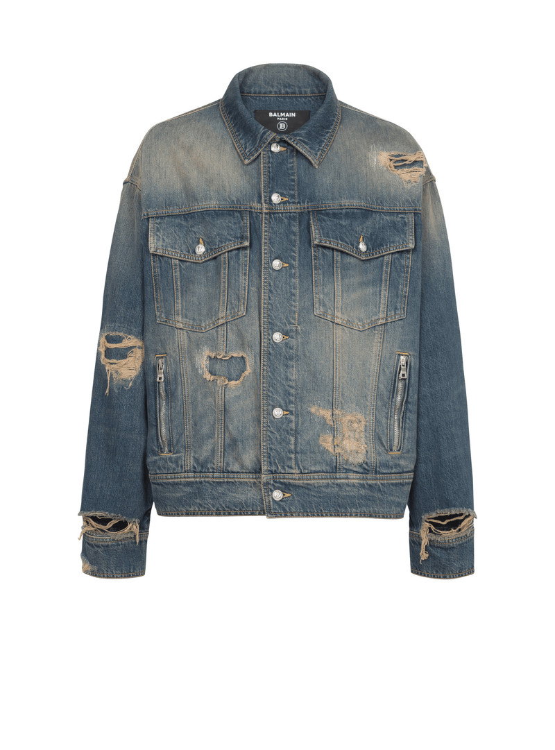 Ripped denim jacket 1