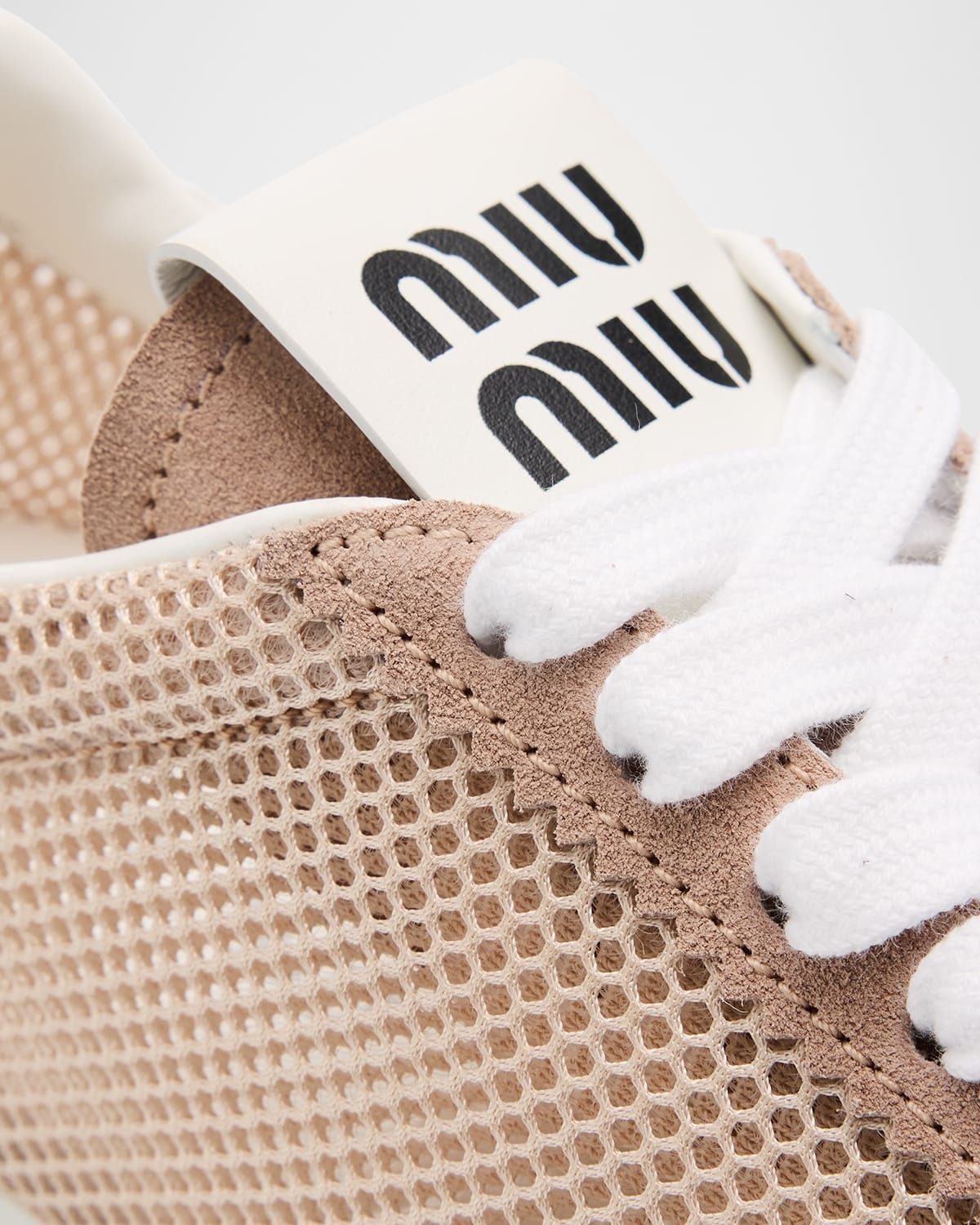 Low-Top Mesh Suede Sneakers - 5