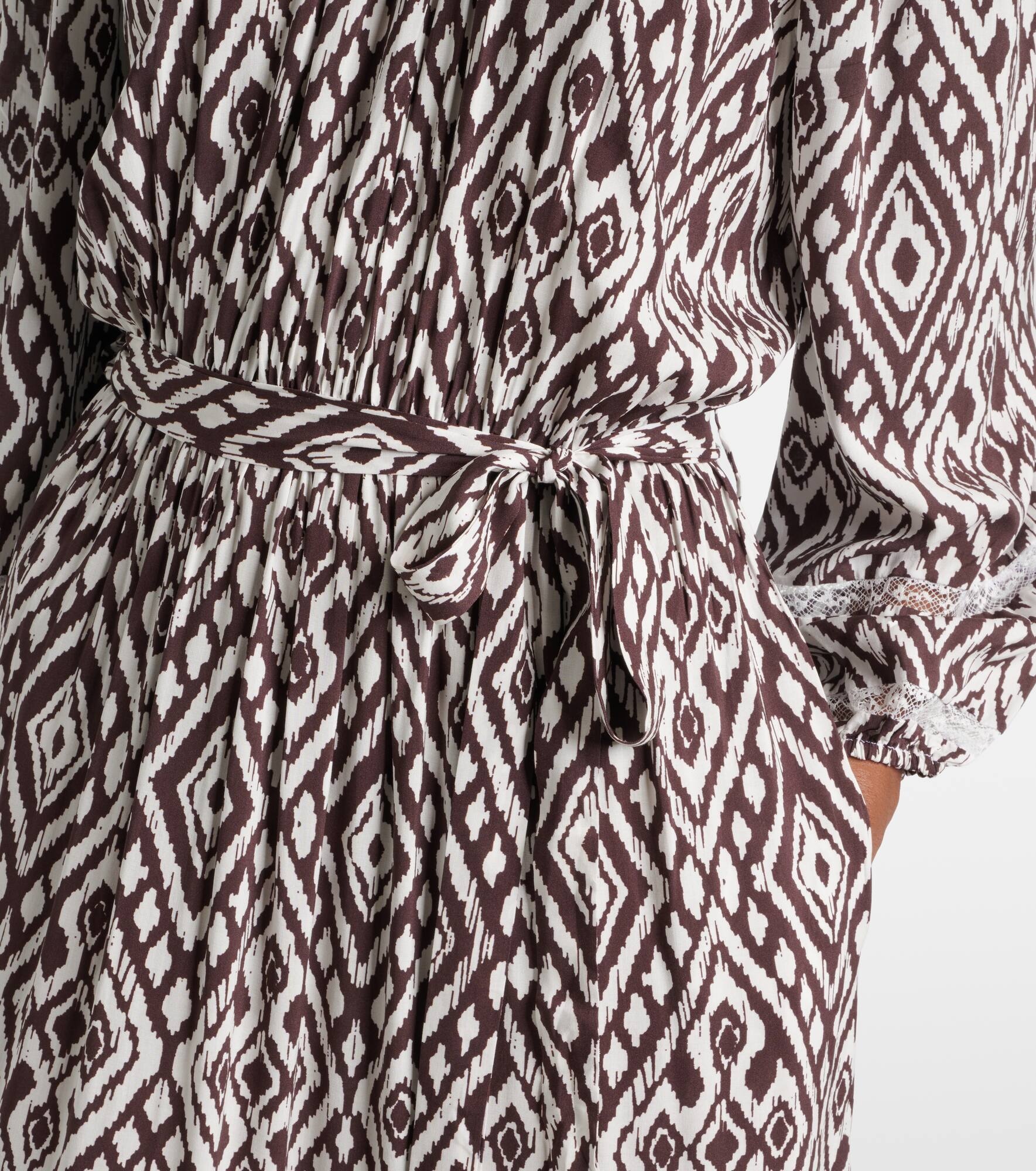 Eclipse gathered printed midi dress - 5