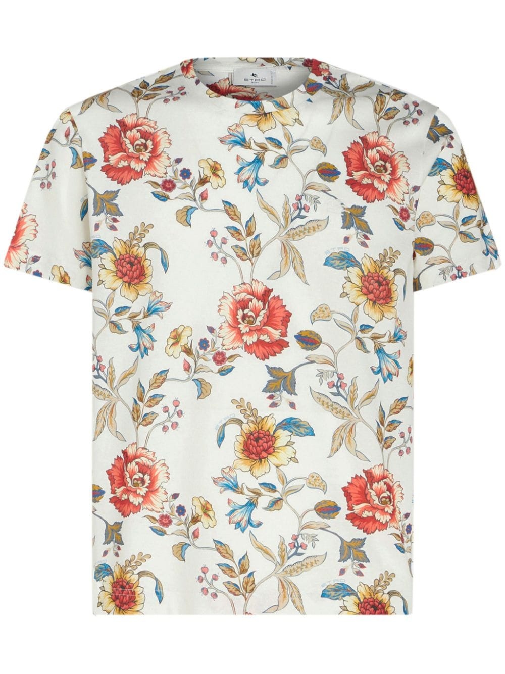 floral-print cotton T-shirt - 1