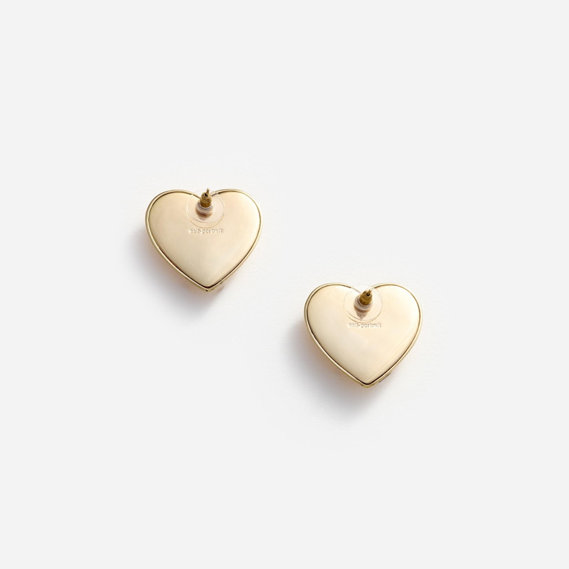 self-portrait Gold Crystal Heart Earrings outlook