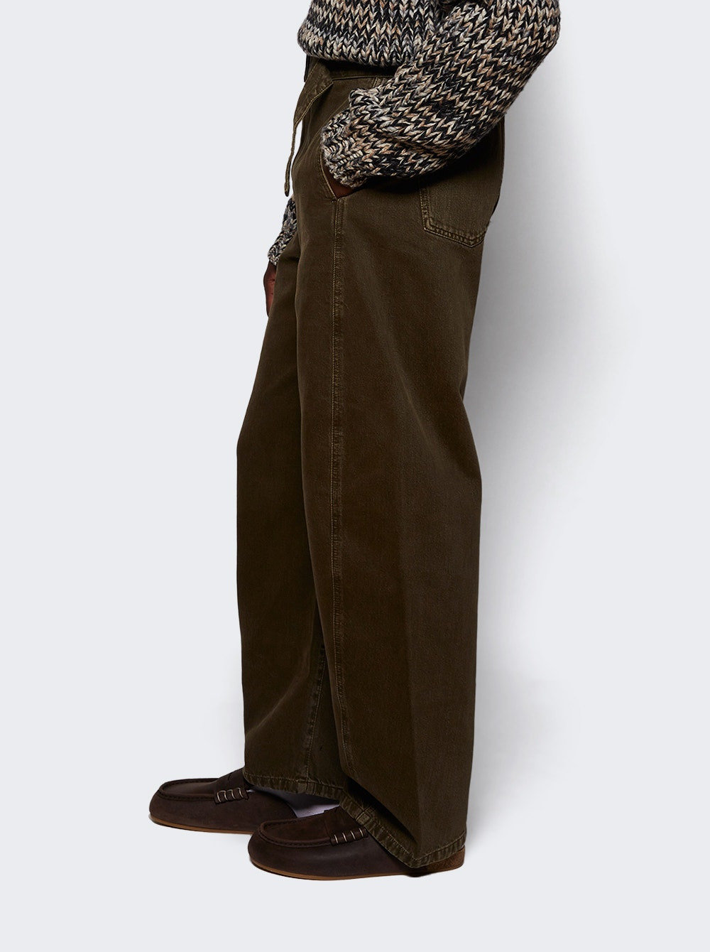 Twisted Belted Pants Moss Green - 3